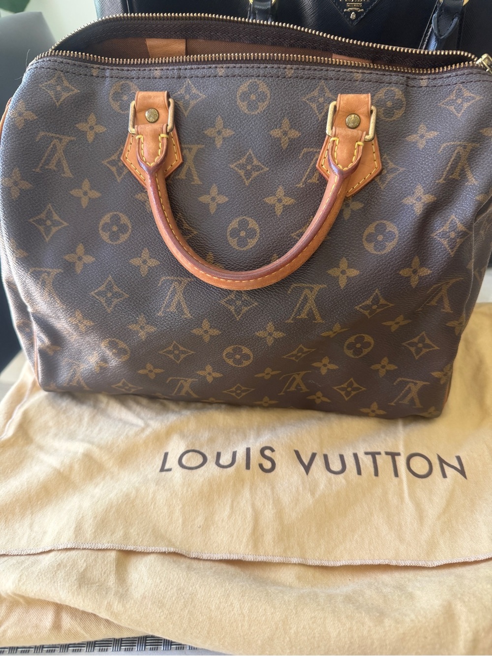 Louis Vuitton Dark Brown Monogram Handbag